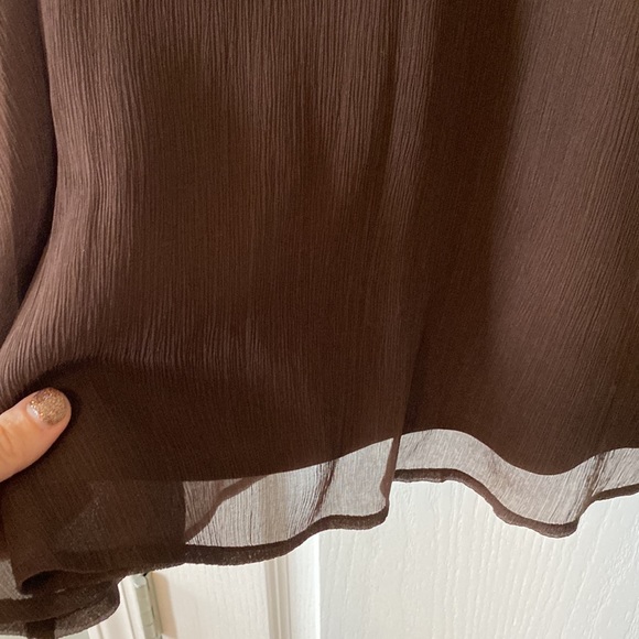 JCrew Brown Crepe Silk Dress 00 - Picture 5 of 6